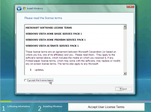Format Windows Vista Accept User License Terms Format Windows Vista Accept User License Terms