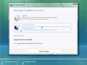 Format Windows Vista Click Custom Type Format Windows Vista Click Custom Type