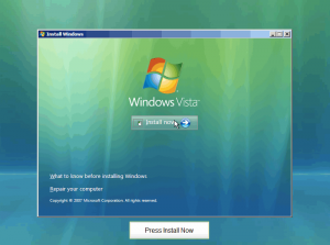 Format Windows Vista Install Now Format Windows Vista Install Now