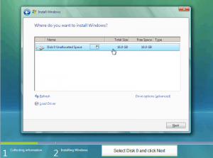 Format Windows Vista Select Disk 0 Format Windows Vista Select Disk 0