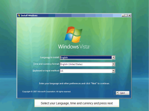 Format Windows Vista Select Language and Time Format Windows Vista Select Language and Time