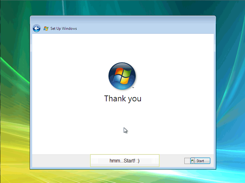 This is self explanatory :) Welcome to your new Windows Vista Operating 