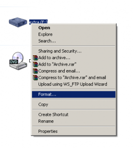 Format Hard Disk Windows XP