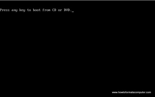 Install Windows 7 - Press any key Install Windows 7 - Press any key