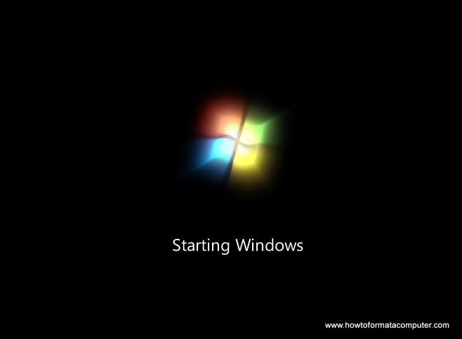 Install Windows 7 - Windows starts to load