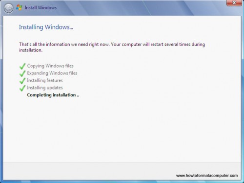 Install Windows 7 - Completing Installation Install Windows 7 - Completing Installation