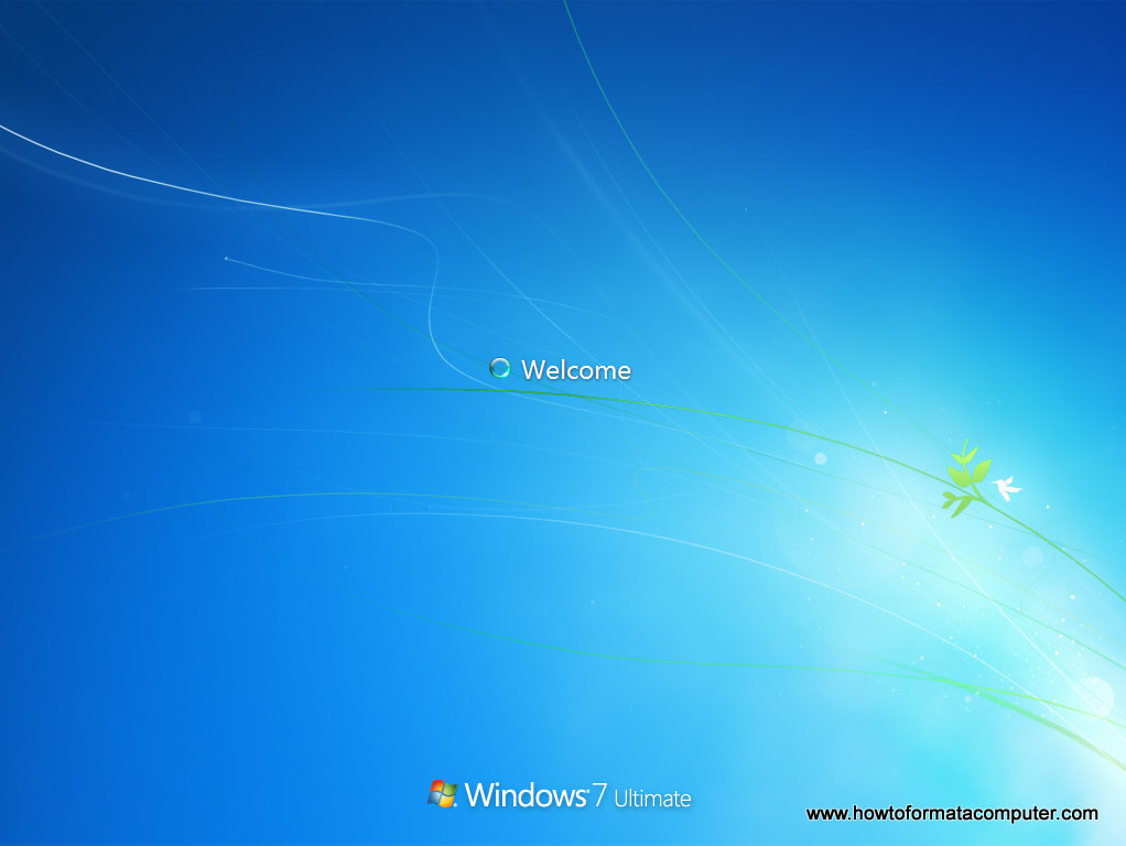 Install Windows 7 - Welcome screen
